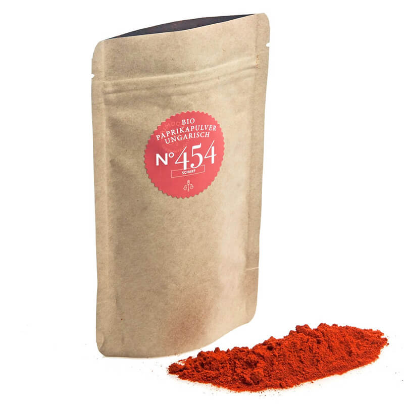 Bio Paprikapulver ungarisch scharf Nachfüllpack N° 454 von Rimoco, 80 g weitere Ansicht Bio Paprikapulver ungarisch scharf Nachfüllpack N° 454 von Rimoco, 80 g