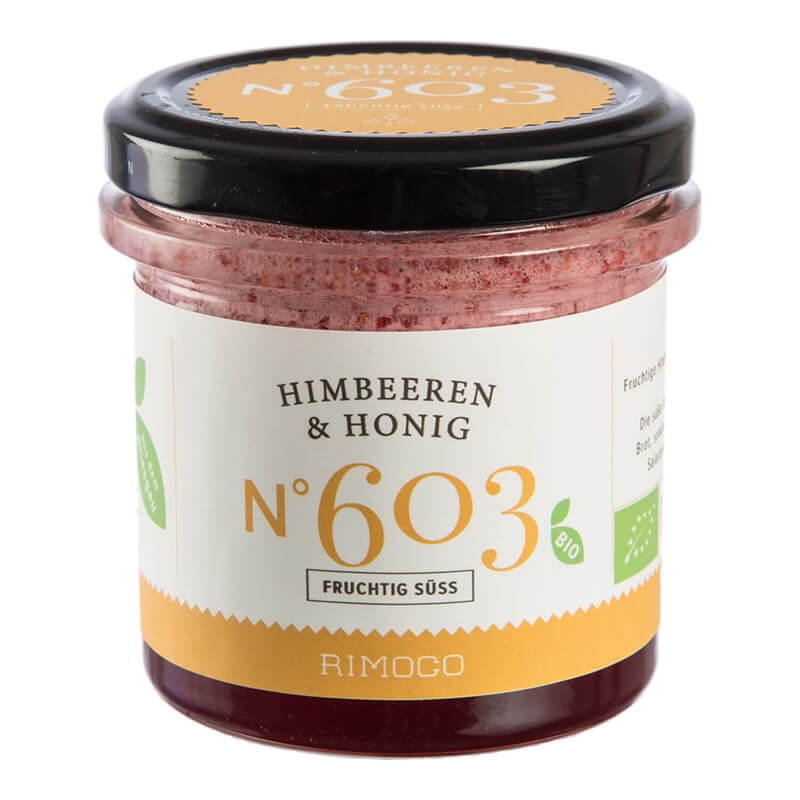 Bio Feinste Himbeeren mit Honig N° 603 von Rimoco, 160 g