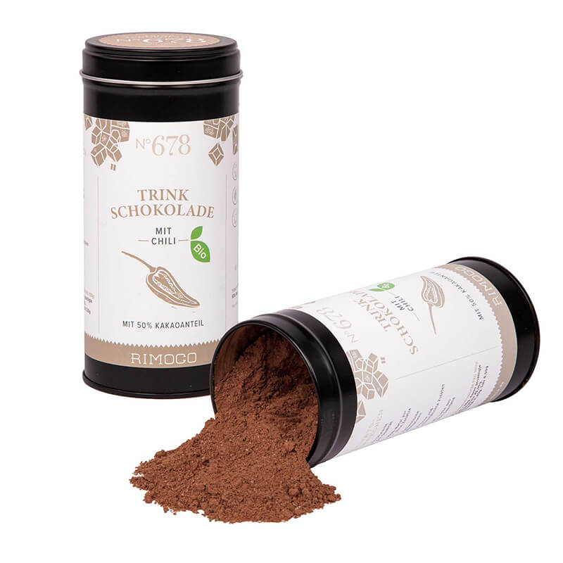 Bio Trinkschokolade mit Ancho Chili N° 678 von Rimoco, 180 g weitere Ansicht Bio Trinkschokolade mit Ancho Chili N° 678 von Rimoco, 180 g