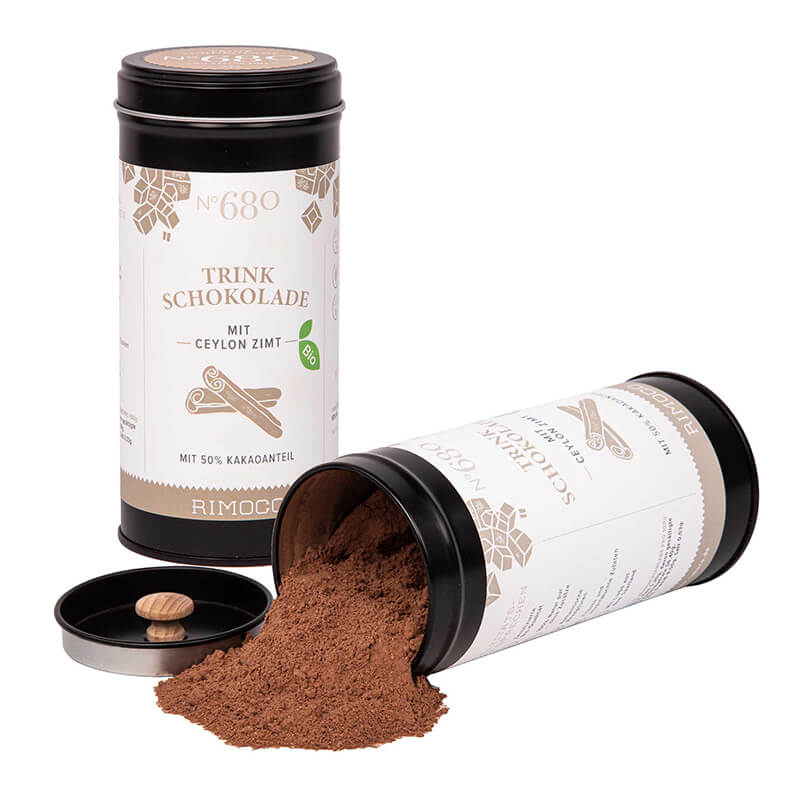 Bio Trinkschokolade mit Ceylon Zimt N° 680 von Rimoco, 180 g weitere Ansicht Bio Trinkschokolade mit Ceylon Zimt N° 680 von Rimoco, 180 g