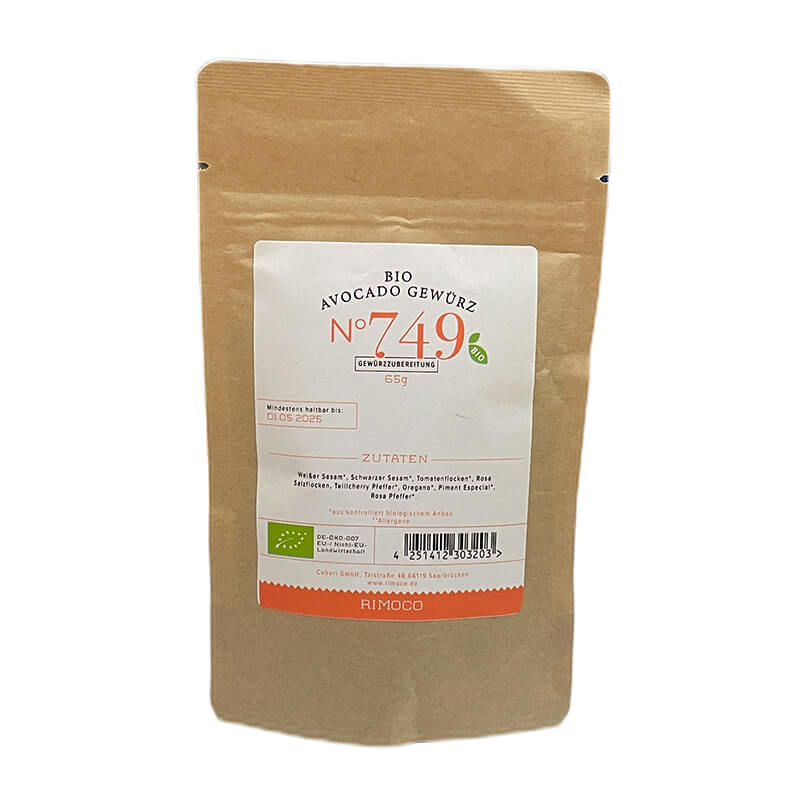 Bio Avocado Gewürz Nachfüllpack N° 749 von Rimoco, 65 g weitere Ansicht Bio Avocado Gewürz Nachfüllpack N° 749 von Rimoco, 65 g