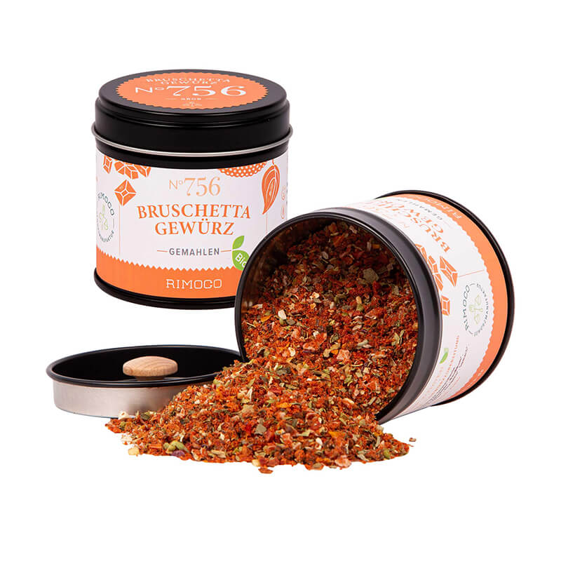Bio Bruschetta Gewürzmischung N° 756 von Rimoco, 55 g weitere Ansicht Bio Bruschetta Gewürzmischung N° 756 von Rimoco, 55 g