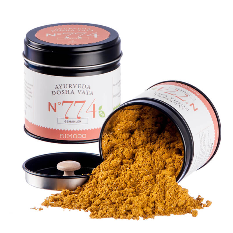 Bio Ayurveda Dosha Vata Gewürzmischung N° 774 von Rimoco, 55 g weitere Ansicht Bio Ayurveda Dosha Vata Gewürzmischung N° 774 von Rimoco, 55 g