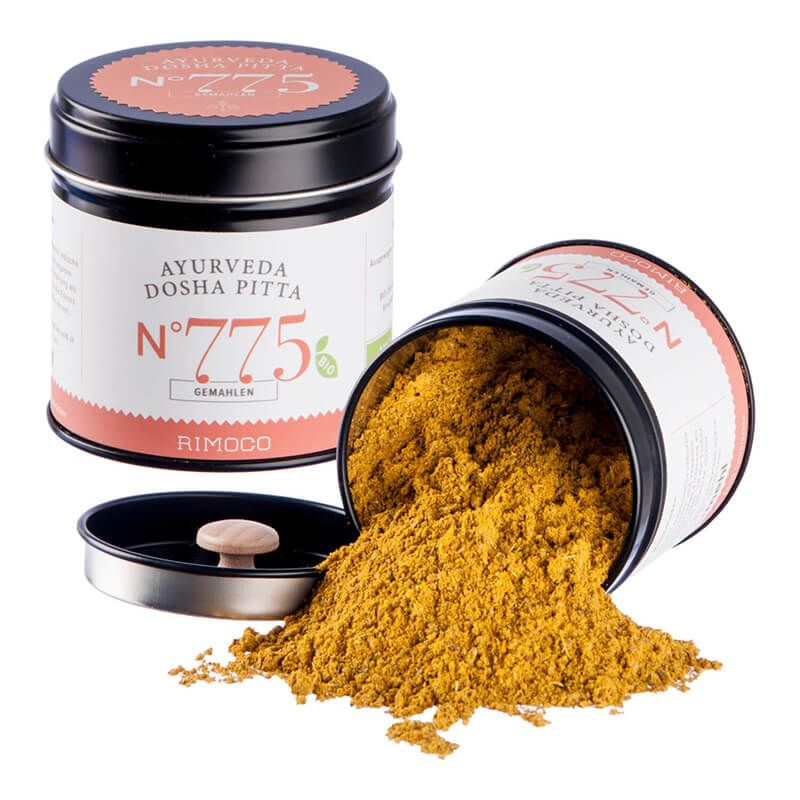 Bio Ayurveda Dosha Pitta Gewürzmischung N° 775 von Rimoco, 55 g weitere Ansicht Bio Ayurveda Dosha Pitta Gewürzmischung N° 775 von Rimoco, 55 g