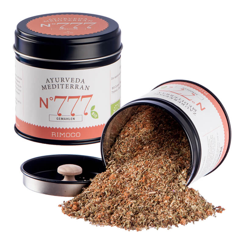 Bio Ayurveda Mediterran Gewürzmischung N° 777 von Rimoco, 45 g weitere Ansicht Bio Ayurveda Mediterran Gewürzmischung N° 777 von Rimoco, 45 g