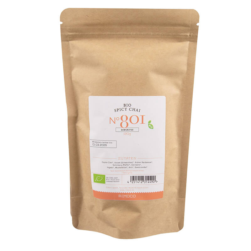 Bio Spicy Chai Tee - Schwarzer Tee Nachfüllpack von Rimoco N° 801 weitere Ansicht Bio Spicy Chai Tee - Schwarzer Tee Nachfüllpack von Rimoco N° 801