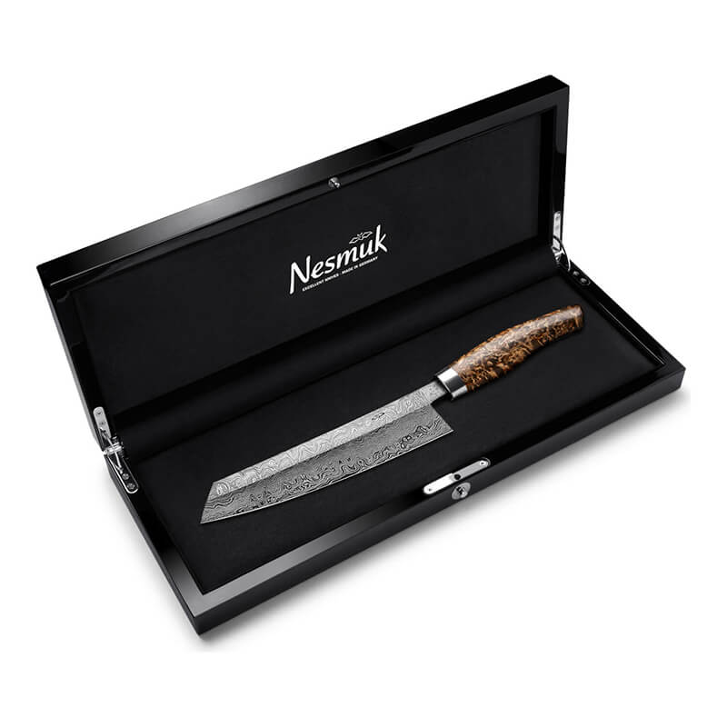 Nesmuk EXKLUSIV C100 Kochmesser 180 mm, Griff Karelische Maserbirke weitere Ansicht Nesmuk EXKLUSIV C100 Kochmesser 180 mm, Griff Karelische Maserbirke