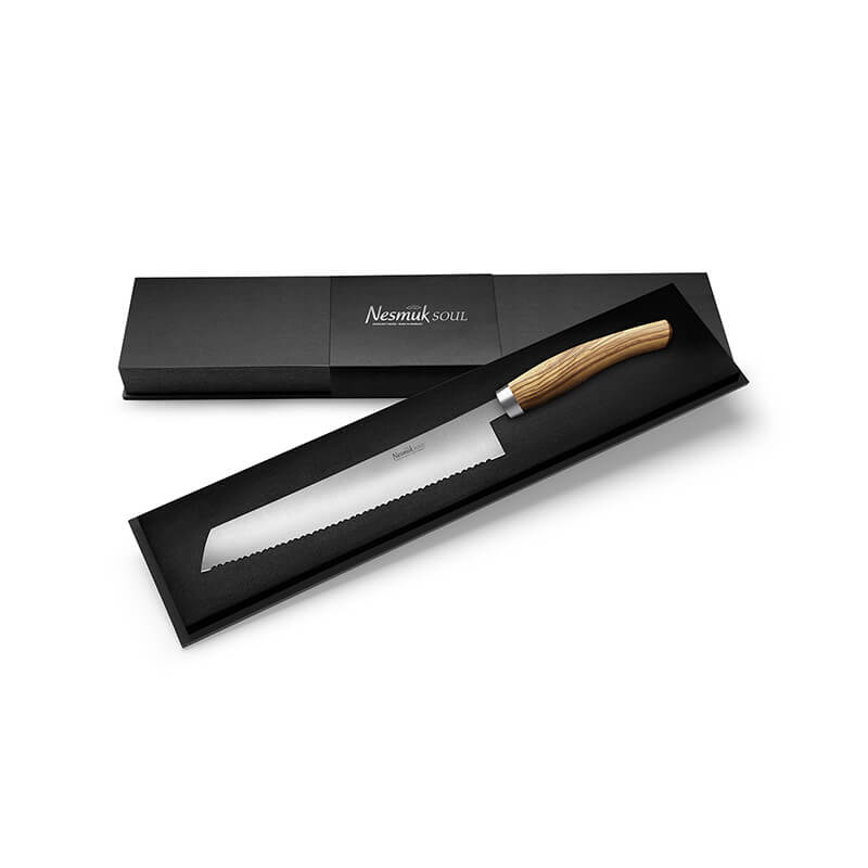 Nesmuk SOUL Brotmesser 270 mm, Griff Olivenholz