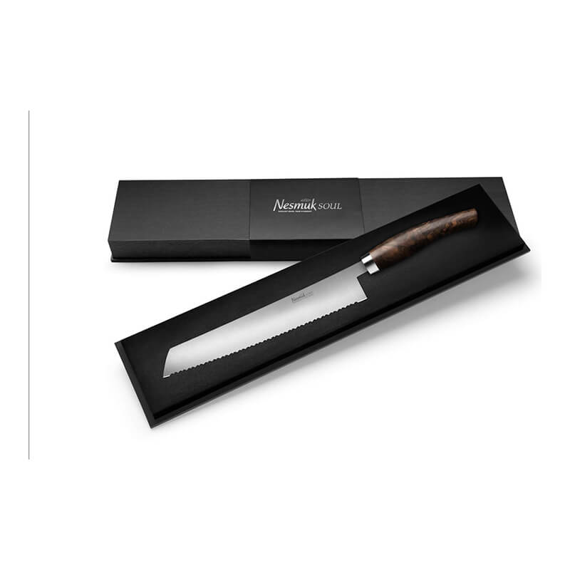 Nesmuk SOUL Brotmesser 270 mm, Griff Walnuss Maser weitere Ansicht Nesmuk SOUL Brotmesser 270 mm, Griff Walnuss Maser