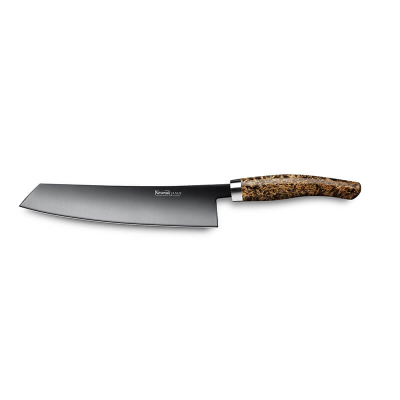 Nesmuk JANUS Kochmesser 240 mm, Griff Karelische Maserbirke weitere Ansicht Nesmuk JANUS Kochmesser 240 mm, Griff Karelische Maserbirke