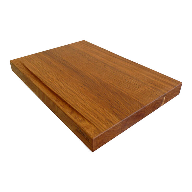Basisbrett mit Saftrille aus Kupfereiche geölt, 360 x 260 x 35 mm von Schneidholz weitere Ansicht Basisbrett mit Saftrille aus Kupfereiche geölt, 360 x 260 x 35 mm von Schneidholz