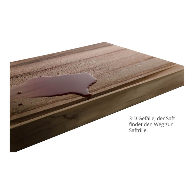 Basisbrett mit Saftrille aus Kupfereiche geölt, 360 x 260 x 35 mm von Schneidholz weitere Ansicht Basisbrett mit Saftrille aus Kupfereiche geölt, 360 x 260 x 35 mm von Schneidholz