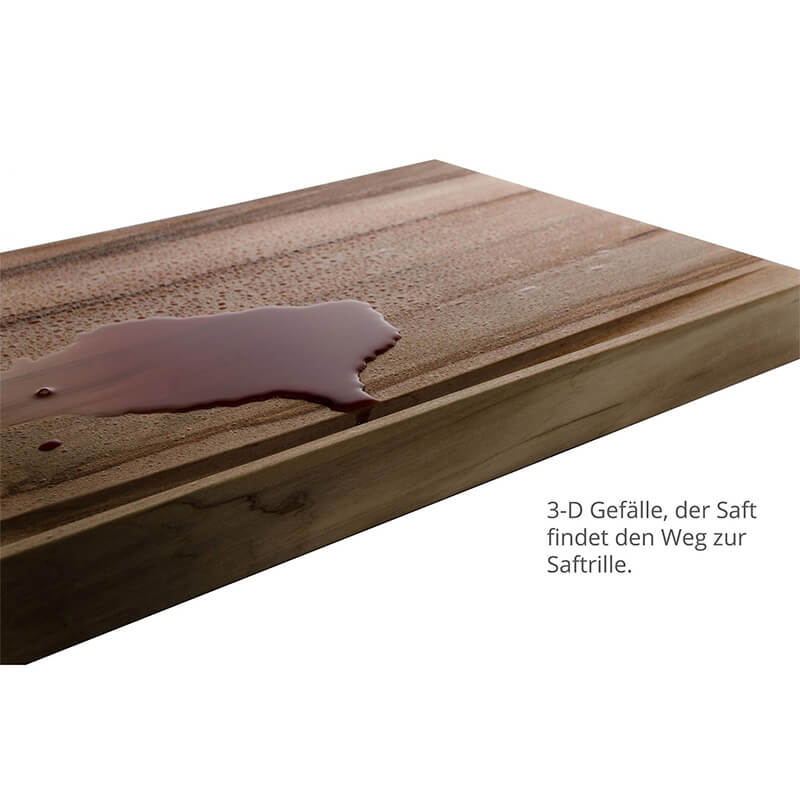 Prinzipalbrett mit Saftrille aus Eiche geölt, 420 x 300 x 40 mm von Schneidholz weitere Ansicht Prinzipalbrett mit Saftrille aus Eiche geölt, 420 x 300 x 40 mm von Schneidholz