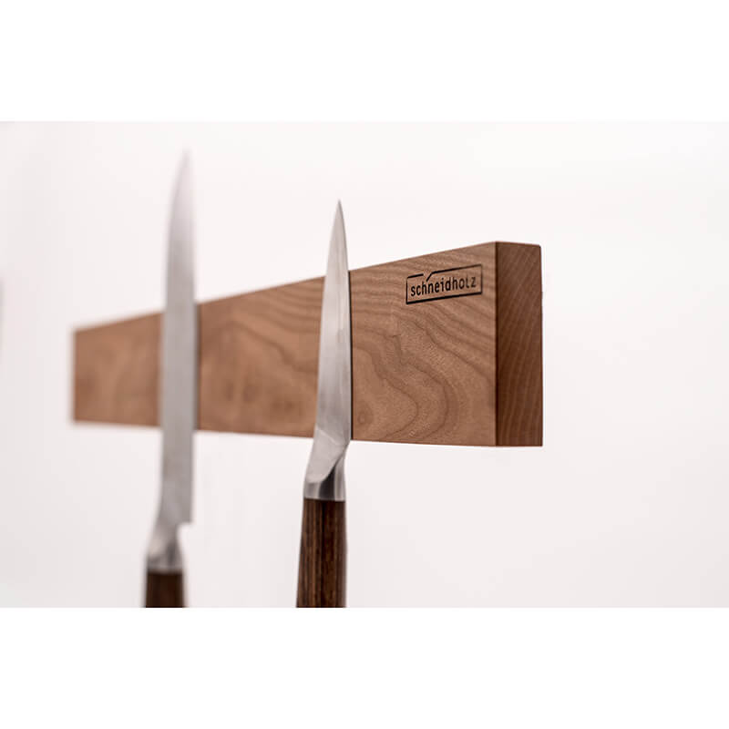 Magnetleiste für bis zu 6 Messer aus Satin Walnut, 350 x 60 x 17 mm von Schneidholz weitere Ansicht Magnetleiste für bis zu 6 Messer aus Satin Walnut, 350 x 60 x 17 mm von Schneidholz