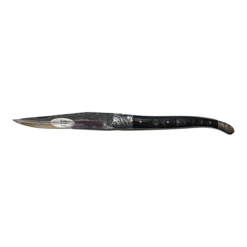 Laguiole en Aubrac Taschenmesser - 12 cm mit gehämmerten Backen, Griff Büffelhorn weitere Ansicht Laguiole en Aubrac Taschenmesser - 12 cm mit gehämmerten Backen, Griff Büffelhorn