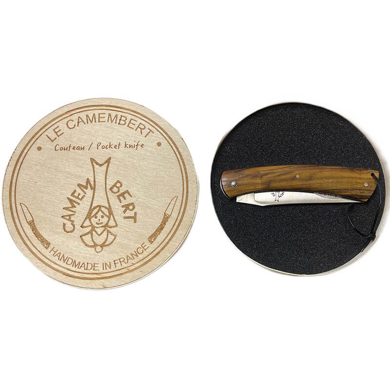Laguiole en Aubrac Taschenmesser Camembert - 8 cm Klinge, Griff Walnuss glatt