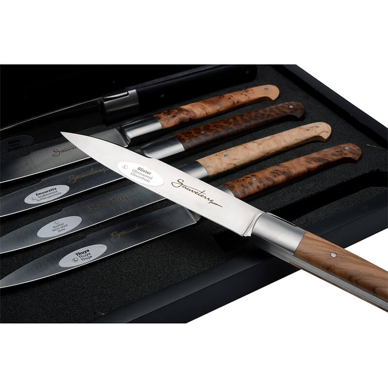 Sauveterre Steakmesserset 6 Stk. Griff gemischtes Holz