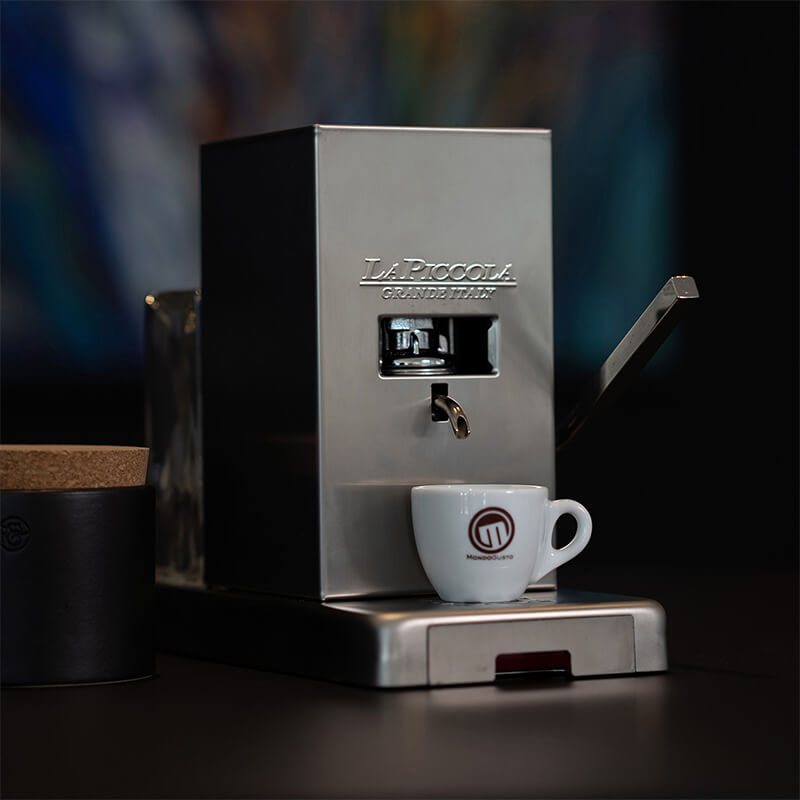La Piccola Piccola Manuell Espressomaschine für ESE-Pads, Edelstahl matt weitere Ansicht La Piccola Piccola Manuell Espressomaschine für ESE-Pads, Edelstahl matt