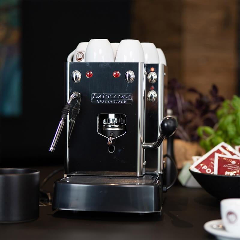 La Piccola Sara Vapore Acciaio Edelstahl Espressomaschine für ESE-Pads