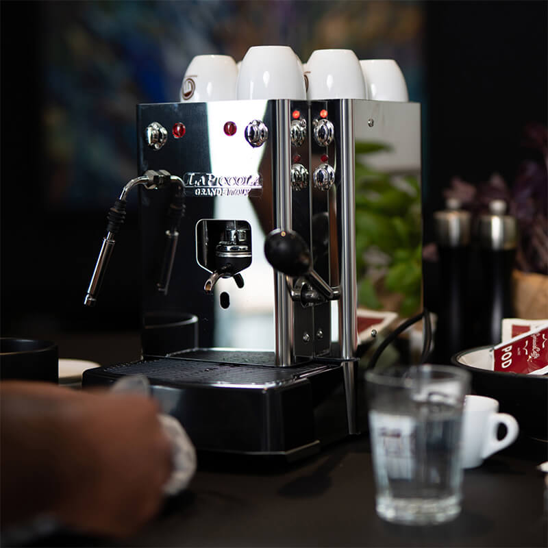 La Piccola Sara Vapore Acciaio Edelstahl Espressomaschine für ESE-Pads
