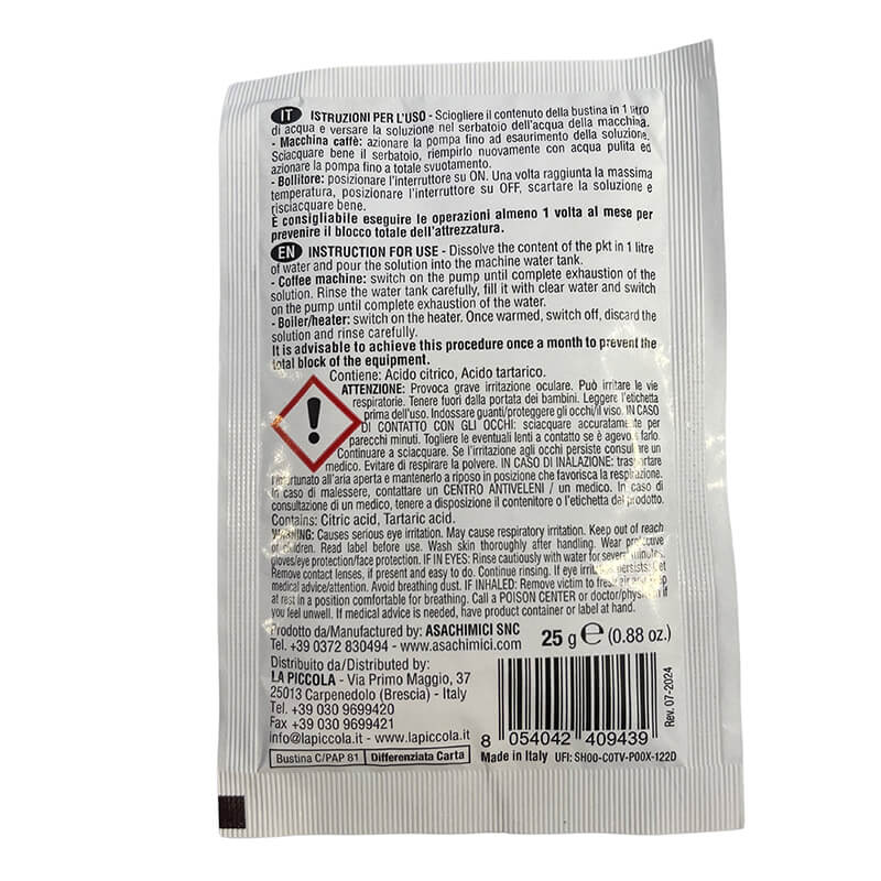 Entkalker 30 g für La Piccola Maschinen weitere Ansicht Entkalker 30 g für La Piccola Maschinen