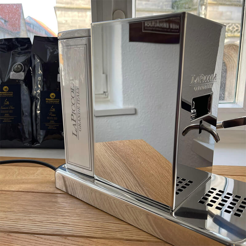 La Piccola Piccola Automatik Espressomaschine für ESE-Pads, Edelstahl Hochglanz