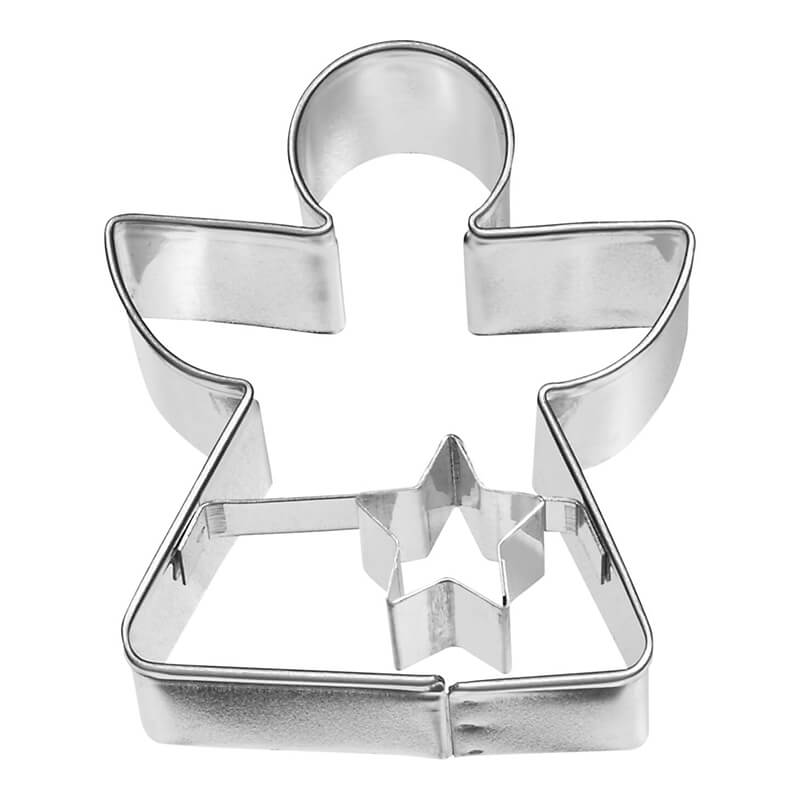 Ausstechform Geometrischer Engel mit Innenprägung 6 cm von Birkmann