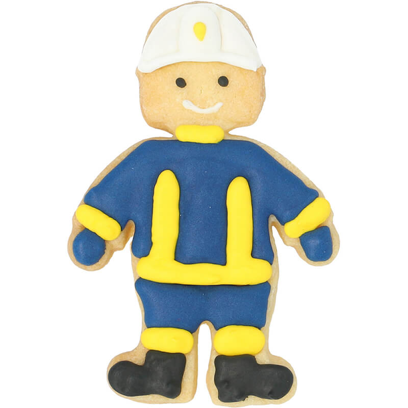 Ausstechform Feuerwehrmann mit Innenprägung 8 cm von Birkmann