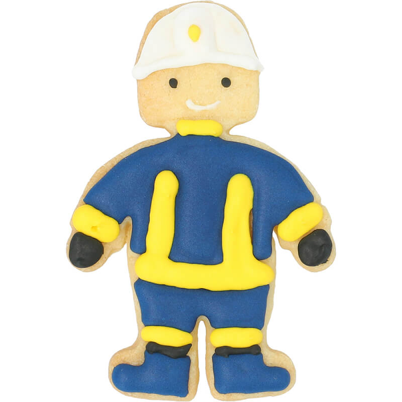 Ausstechform Feuerwehrmann mit Innenprägung 8 cm von Birkmann