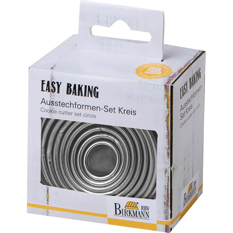 Ausstechformen-Set Kreis glatt Easy Baking, 10-tlg. aus Edelstahl, 1,5 - 7 cm von Birkmann weitere Ansicht Ausstechformen-Set Kreis glatt Easy Baking, 10-tlg. aus Edelstahl, 1,5 - 7 cm von Birkmann