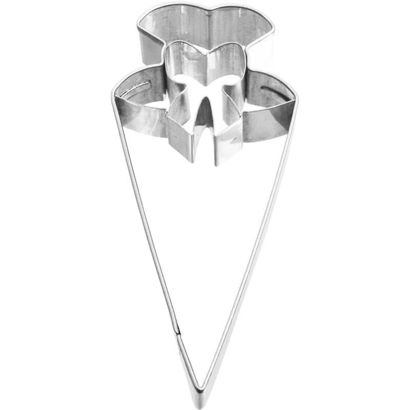 Ausstechform Schultüte aus Edelstahl mit Innenprägung 8 cm von Birkmann weitere Ansicht Ausstechform Schultüte aus Edelstahl mit Innenprägung 8 cm von Birkmann