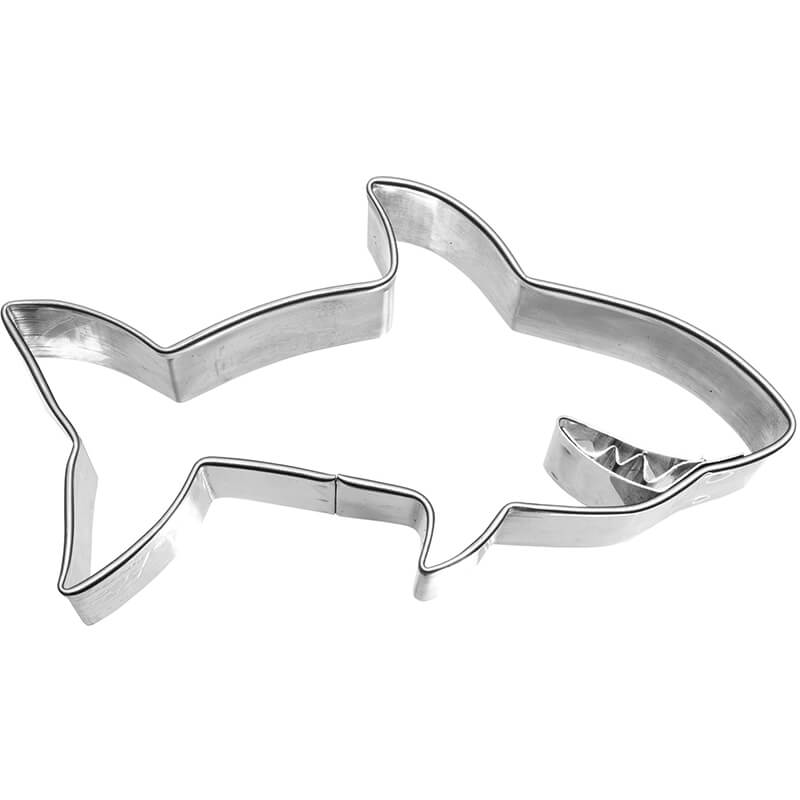 Ausstechform Haifisch aus Edelstahl mit Innenprägung 10 cm von Birkmann weitere Ansicht Ausstechform Haifisch aus Edelstahl mit Innenprägung 10 cm von Birkmann
