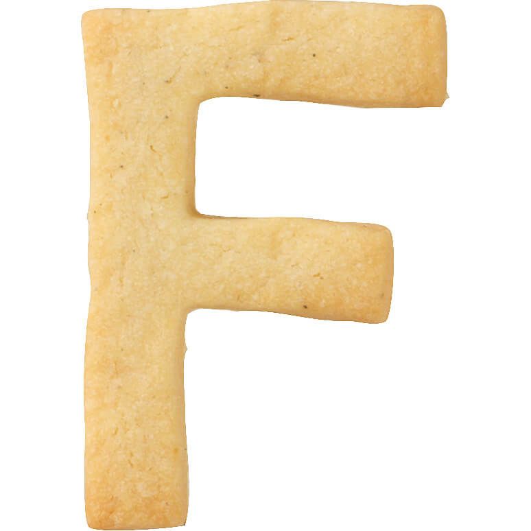 Ausstechform Buchstabe F aus Edelstahl 6 cm von Birkmann weitere Ansicht Ausstechform Buchstabe F aus Edelstahl 6 cm von Birkmann