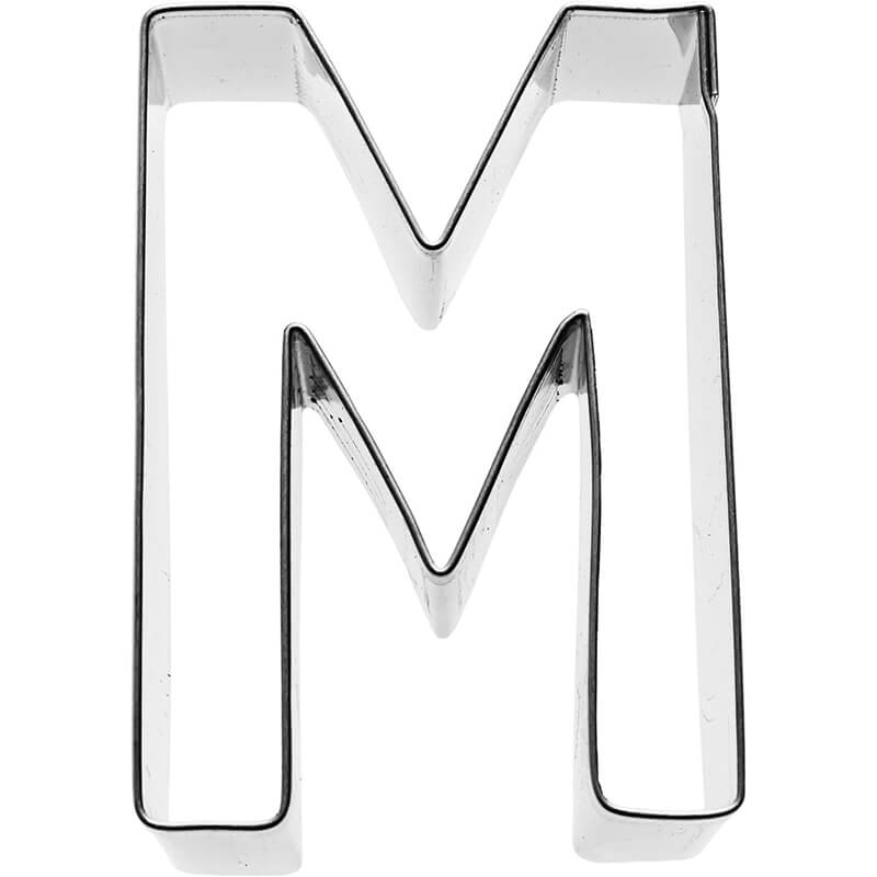 Ausstechform Buchstabe M aus Edelstahl 6 cm von Birkmann