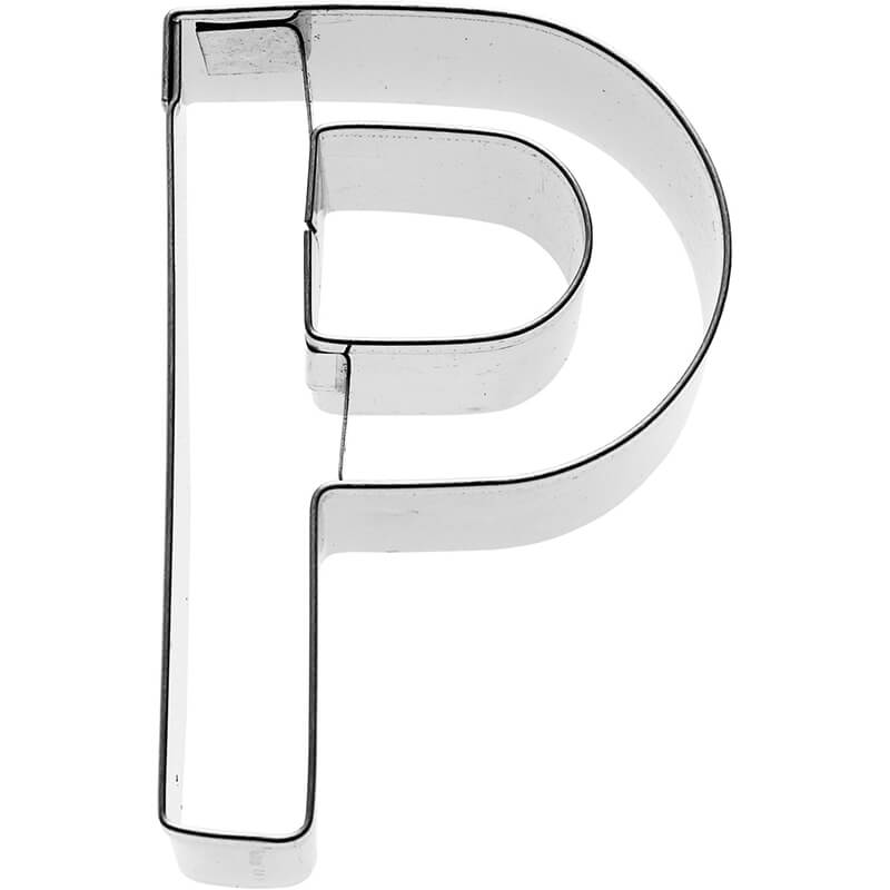 Ausstechform Buchstabe P aus Edelstahl 6 cm von Birkmann