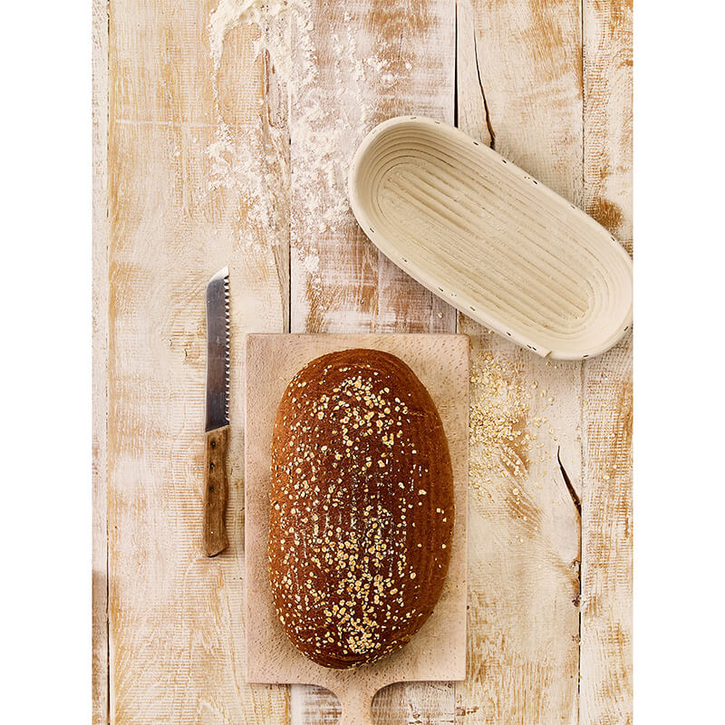 Gärkörbchen länglich für Brote bis 1000 g, klein 30,5 x 14 cm, Höhe 7 cm von Birkmann