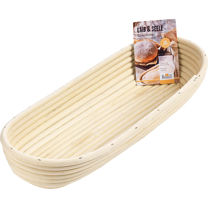 Gärkörbchen länglich für Brote bis 2000 g, groß 42 x 17 cm, Höhe 7 cm von Birkmann weitere Ansicht Gärkörbchen länglich für Brote bis 2000 g, groß 42 x 17 cm, Höhe 7 cm von Birkmann