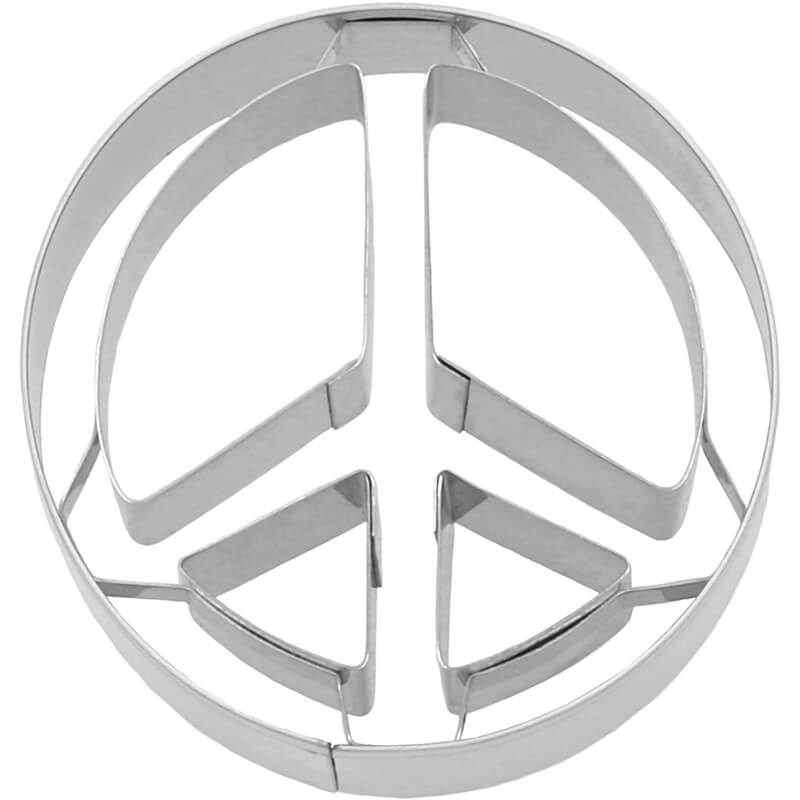 Ausstechform Peace mit Innenprägung 6 cm von Birkmann weitere Ansicht Ausstechform Peace mit Innenprägung 6 cm von Birkmann
