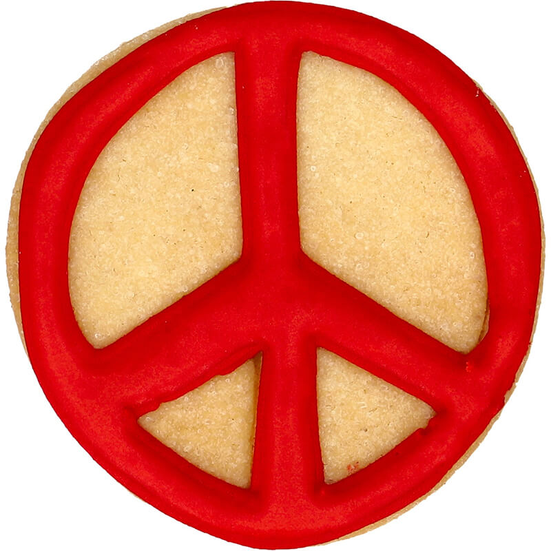 Ausstechform Peace mit Innenprägung 6 cm von Birkmann weitere Ansicht Ausstechform Peace mit Innenprägung 6 cm von Birkmann