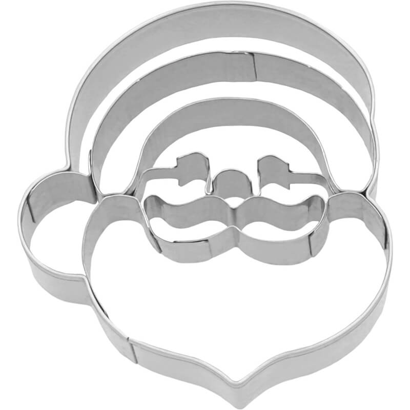 Ausstechform Weihnachtsmann Kopf mit Innenprägung 6 cm von Birkmann weitere Ansicht Ausstechform Weihnachtsmann Kopf mit Innenprägung 6 cm von Birkmann