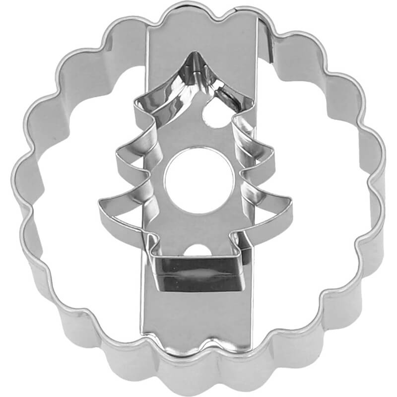 Ausstechform Linzer Tanne doppelseitig nutzbar mit Banderole 5 cm von Birkmann weitere Ansicht Ausstechform Linzer Tanne doppelseitig nutzbar mit Banderole 5 cm von Birkmann