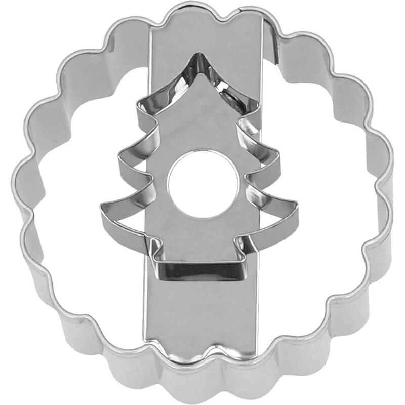Ausstechform Linzer Tanne doppelseitig nutzbar mit Banderole 5 cm von Birkmann weitere Ansicht Ausstechform Linzer Tanne doppelseitig nutzbar mit Banderole 5 cm von Birkmann