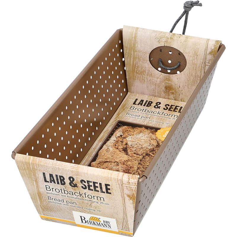 Brotbackform Laib und Seele perforiert mit Antihaftbeschichtung Höhe 7,5 cm, 25 cm weitere Ansicht Brotbackform Laib und Seele perforiert mit Antihaftbeschichtung Höhe 7,5 cm, 25 cm