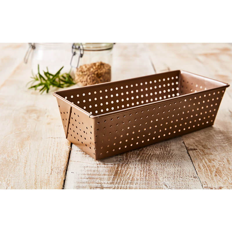 Brotbackform Laib und Seele perforiert mit Antihaftbeschichtung Höhe 7,5 cm, 25 cm weitere Ansicht Brotbackform Laib und Seele perforiert mit Antihaftbeschichtung Höhe 7,5 cm, 25 cm