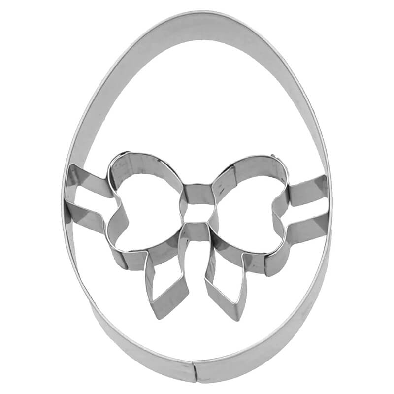 Ausstechform Ei mit Schleife mit Innenprägung 6,5 cm von Birkmann weitere Ansicht Ausstechform Ei mit Schleife mit Innenprägung 6,5 cm von Birkmann
