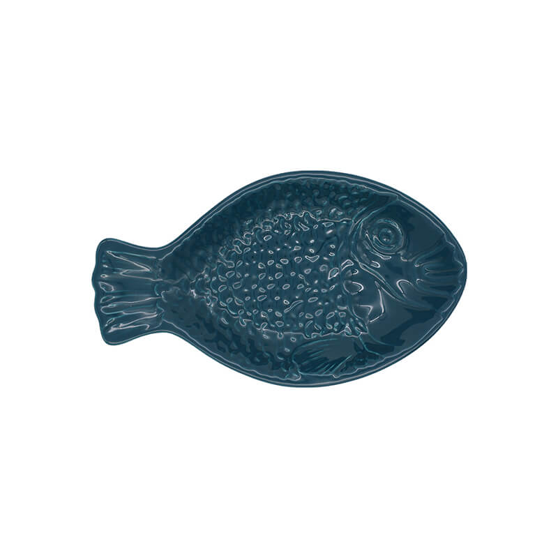 Fischplatte Petrol aus Keramik, klein - 3 x 13,5 x 23,5 cm von Vista Portuguese weitere Ansicht Fischplatte Petrol aus Keramik, klein - 3 x 13,5 x 23,5 cm von Vista Portuguese