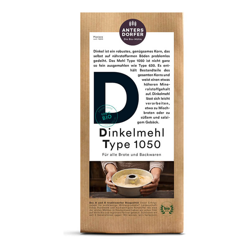 Bio Dinkelmehl Type 1050 von Antersdorfer Mühle, 1 kg weitere Ansicht Bio Dinkelmehl Type 1050 von Antersdorfer Mühle, 1 kg