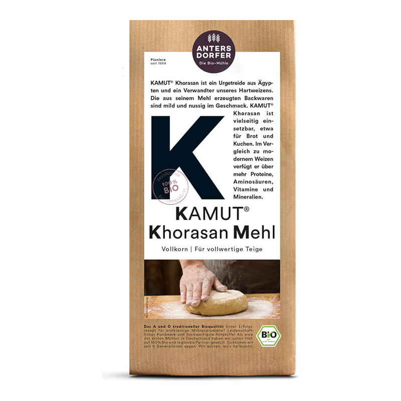 Bio Kamut Khorasan Mehl von Antersdorfer Mühle, 1 kg weitere Ansicht Bio Kamut Khorasan Mehl von Antersdorfer Mühle, 1 kg