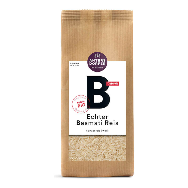 Echter Basmati Reis weiß von Antersdorfer Mühle, 500 g weitere Ansicht Echter Basmati Reis weiß von Antersdorfer Mühle, 500 g