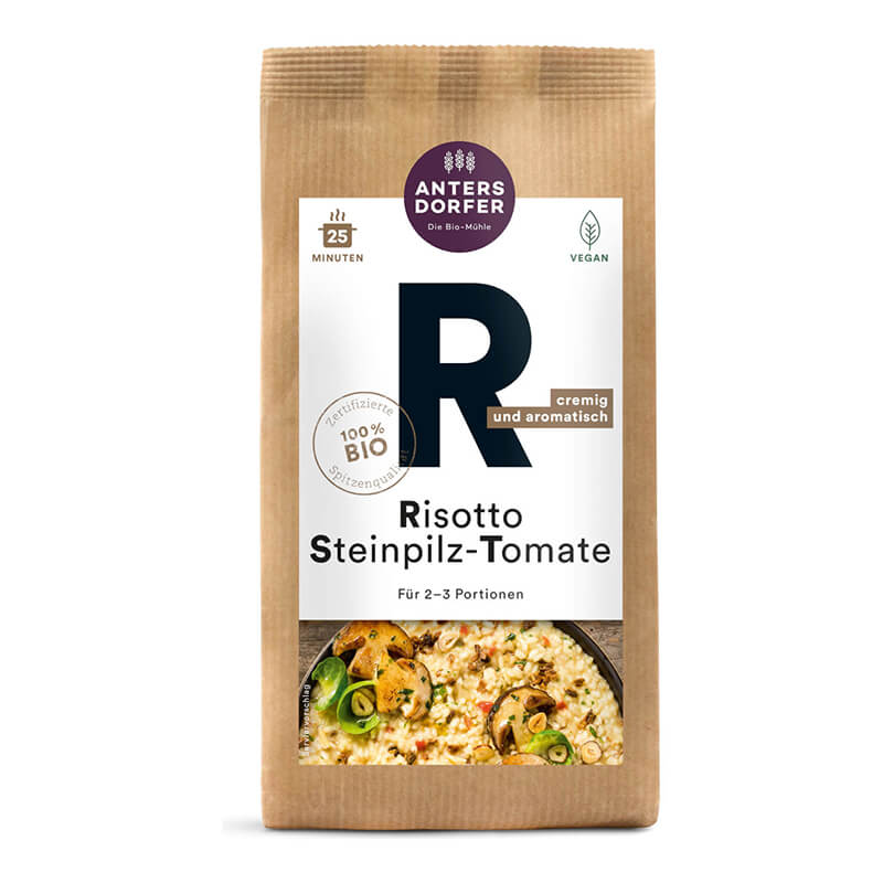 Bio Risotto Steinpilz-Tomate von Antersdorfer Mühle, 150 g weitere Ansicht Bio Risotto Steinpilz-Tomate von Antersdorfer Mühle, 150 g